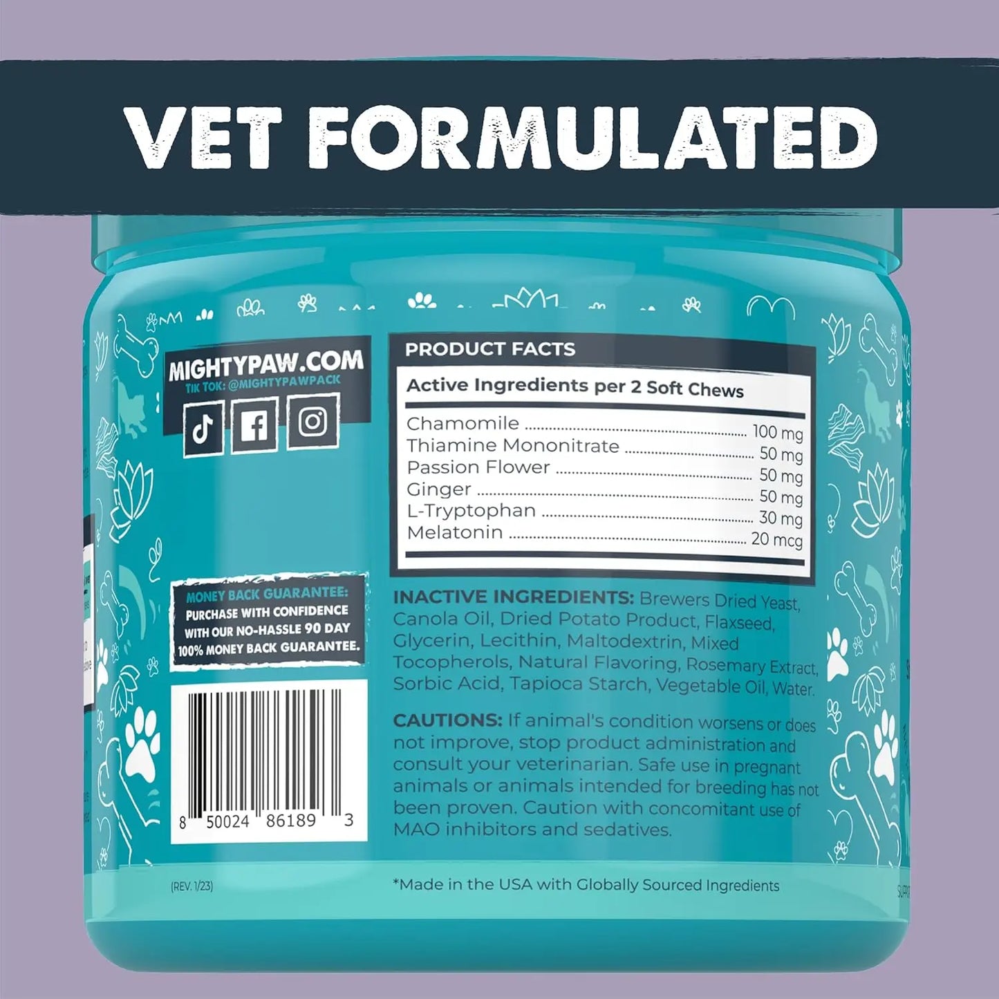 Mighty Calm Chews for Dogs: Stress Relief and Calming Support Supplements