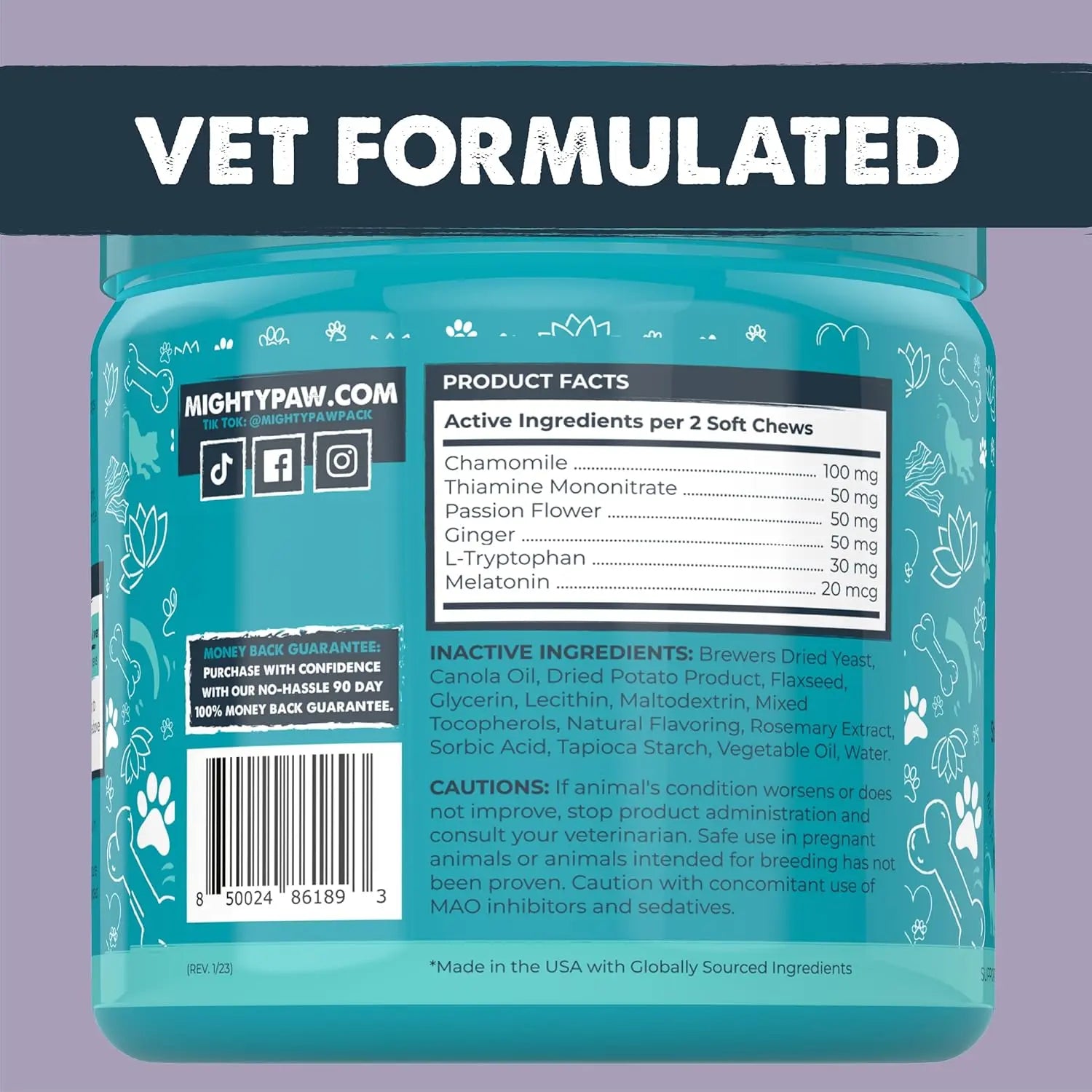 Mighty Calm Chews for Dogs: Stress Relief and Calming Support Supplements