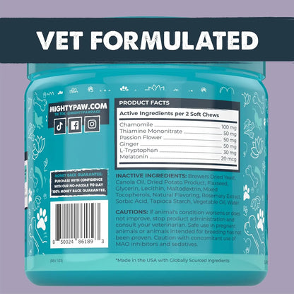 Mighty Calm Chews for Dogs: Stress Relief and Calming Support Supplements