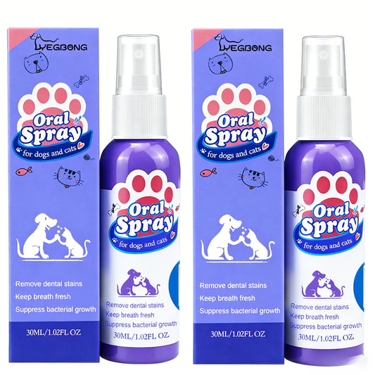 Cat and Dog Tooth Cleaning Spray - Removes Stains and Freshens Breath for Pet Oral Carelitter Pellets, Spray, Litter Tray, Litter Box, Removal,Summervibes,Petlovers Toothbrush Remover