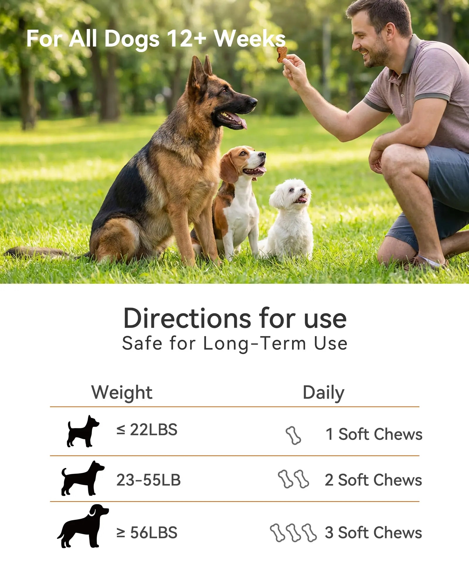 Daily Probiotic Chews for Dogs – Gut Health & Digestive Support Supplement, Spore-Forming Bacillus Coagulans, Multi-Strain Lactobacillus with Prebiotic Inulin/Fos, Chicken Flavor, 120 Soft Chews