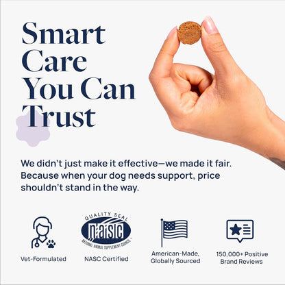 Pet Calm 60Ct – Vet-Formulated Calming Chews for Dogs with L-Theanine, L-Tryptophan for Behavior Support, Relaxation Treats, Puppy Chews for Stressful Situations, Dog Calming Aid
