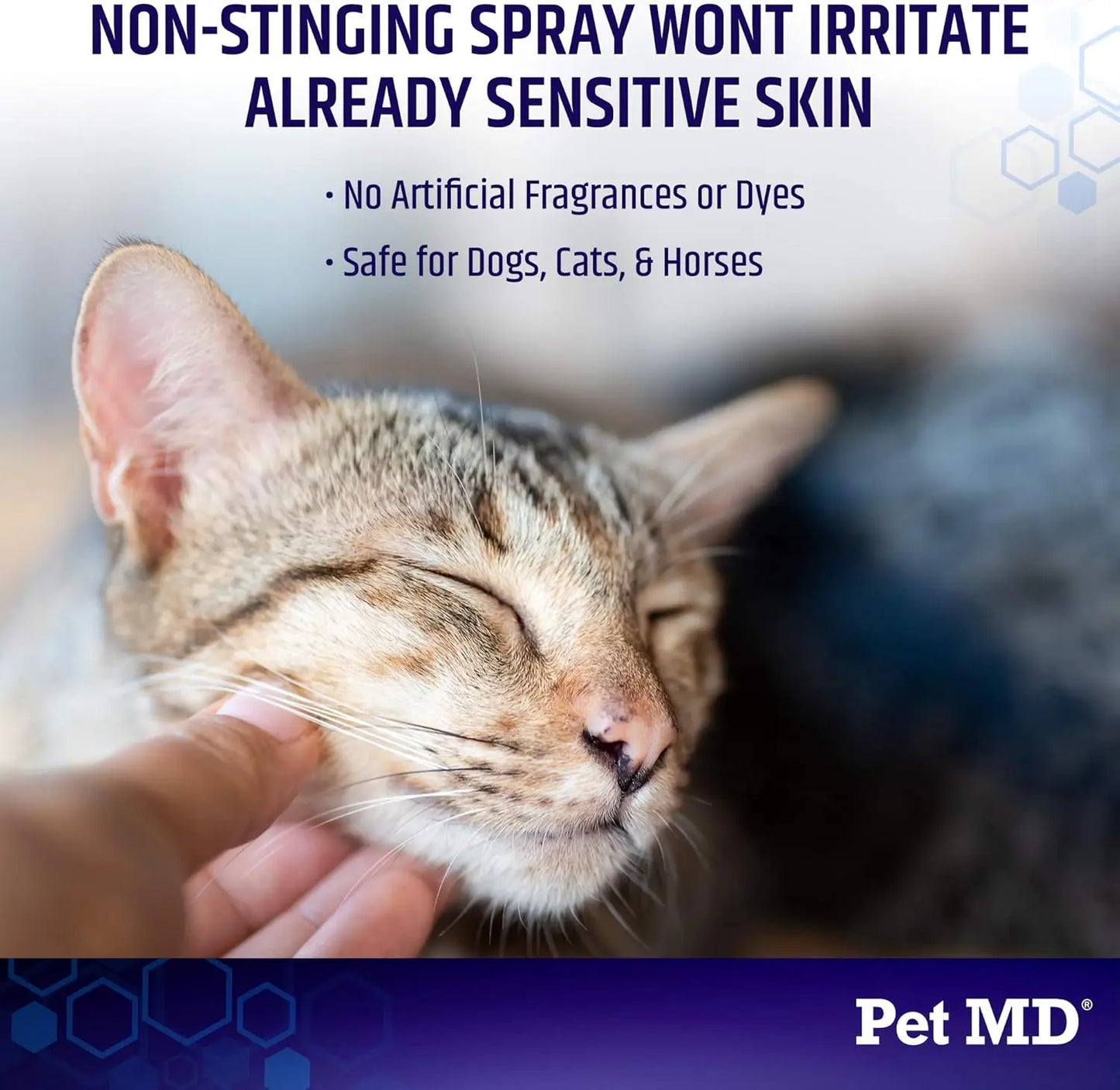 Itch Relief Spray & Hot Spot Treatment for Dogs, Pet MD Hydrocortisone Spray for Dogs, Cats & Horses - Irritated Dry Itchy Skin, Allergies, and Dermatitis - Reduces Topical Inflammation - 4 Oz