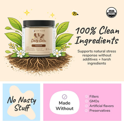 Calm Power Supplement for Dogs and Cats – Natural Dog Calming and Cat Calming Support with Organic Chamomile, Thyme, Apple Pomace, Ginger & Coconut – Vet Formulated - Made in USA – 8 Oz