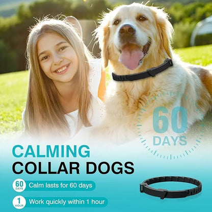 Calming Collar for Dogs 4 Packs Dog Relief Anxiety Stress Pheromone Collars Separation and Bad Behavior Pheromones Calm Lasts 60 Days 25 Inches Size Adjustable Waterproof Fit Small Large Medium Breed