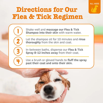 Fresh Start Pet Wash & Protect – 16 Oz Shampoo & 16 Oz Flea & Tick Spray