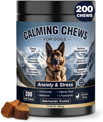 Dog Calming Chews 200Ct, for Small/Medium/Large Dogs