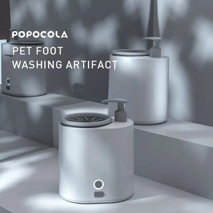 Automatic Pet Paw Cleaner and Foot Massage Device with Soft Silicone Bristles and Soap Dispenser Suitable for Small to Medium Dogs and Cats after Outdoor Walks and Muddy Play
