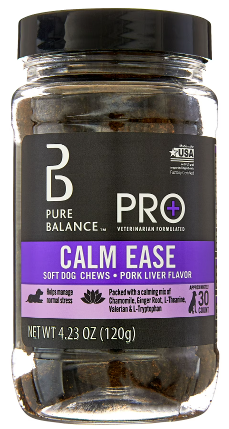 Pro+ Calm Ease for Dogs, Calming Supplement, Pork Liver Flavor, 30 Count Soft Chews
