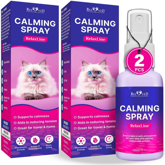 Calming Pheromone & Scratch-Repellent Spray for Cats 100 Ml 2-Pack