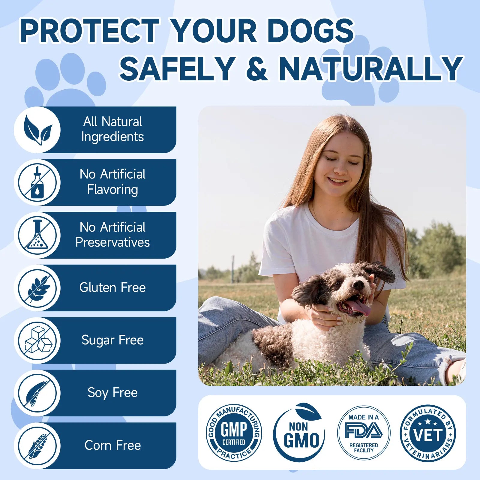 Dog Probiotics, 200 Chews, Gut and Digestive Health, Itchy Skin, Yeast Overgrowth, Diarrhoea & Gas, Overall Health Supplements