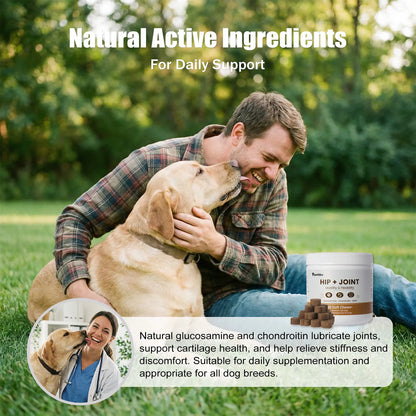 Complete Dog Health Bundle – Multivitamin, Joint Support & Probiotics Soft Chews for Skin Coat, Hip Joint, Digestive & Immune Support