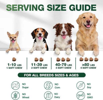 180 Cts, Dog Calming Chews, Calming Chews for Dogs, Soft Chews Treats Helps with Strеss, Anxiеty Rеlief, Separation,