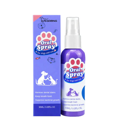 Cat and Dog Tooth Cleaning Spray - Removes Stains and Freshens Breath for Pet Oral Carelitter Pellets, Spray, Litter Tray, Litter Box, Removal,Summervibes,Petlovers Toothbrush Remover