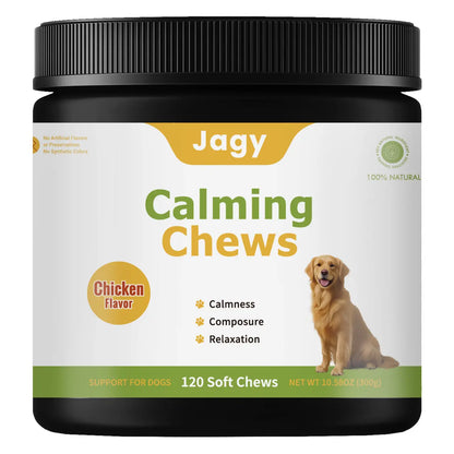 120 Natural Chicken Treats for Stress Relief & Emotional Balance, Pet Healthcare Vitamin Supplement for Dogs - Jagy Dog Calming Chews